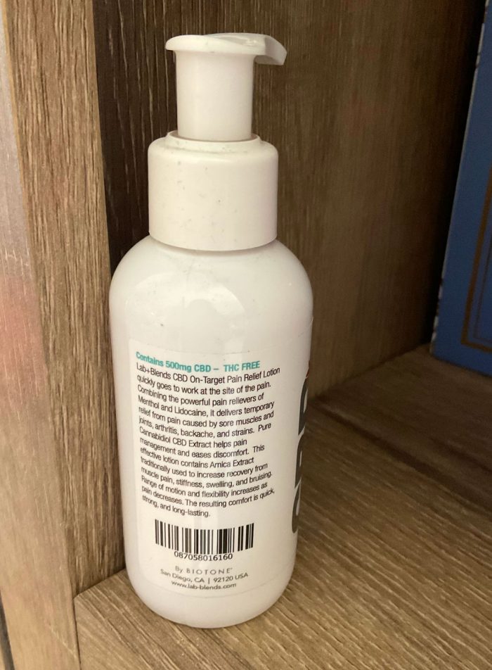 CBD On Target Pain Relief Lotion -  500mg CBD, 3.8oz - Image 2